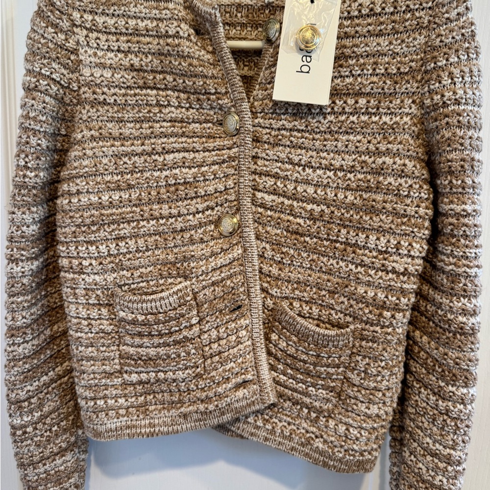 ba&sh Tan Textured Cardigan - Picture 4 of 5